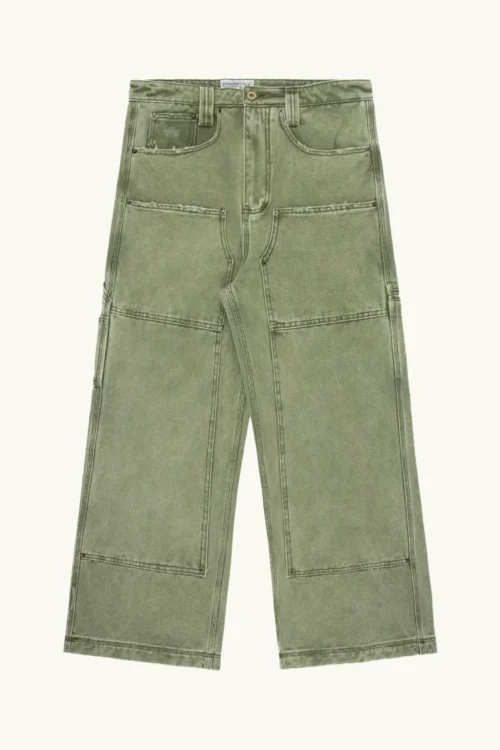 Double Knee Carpenter Pants Green