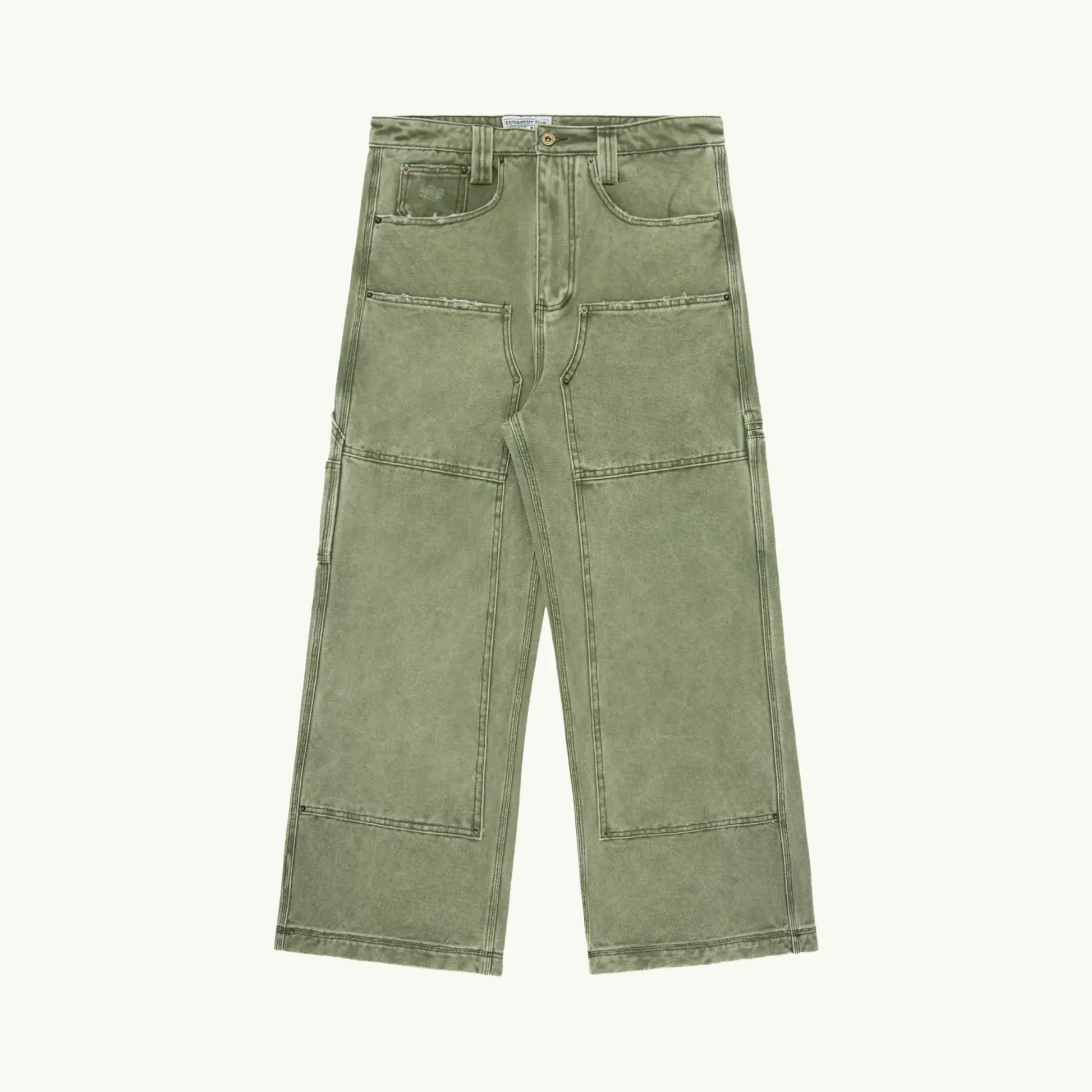 Experiment Five Double Knee Carpenter Pants Green
